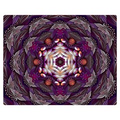 Rosette Kaleidoscope Mosaic Abstract Background Art Premium Plush Fleece Blanket (Medium)