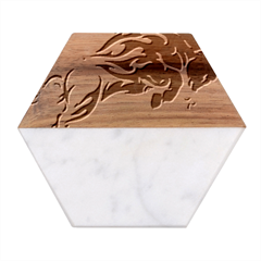 Culture  Marble Wood Coaster (hexagon)  by Shimman