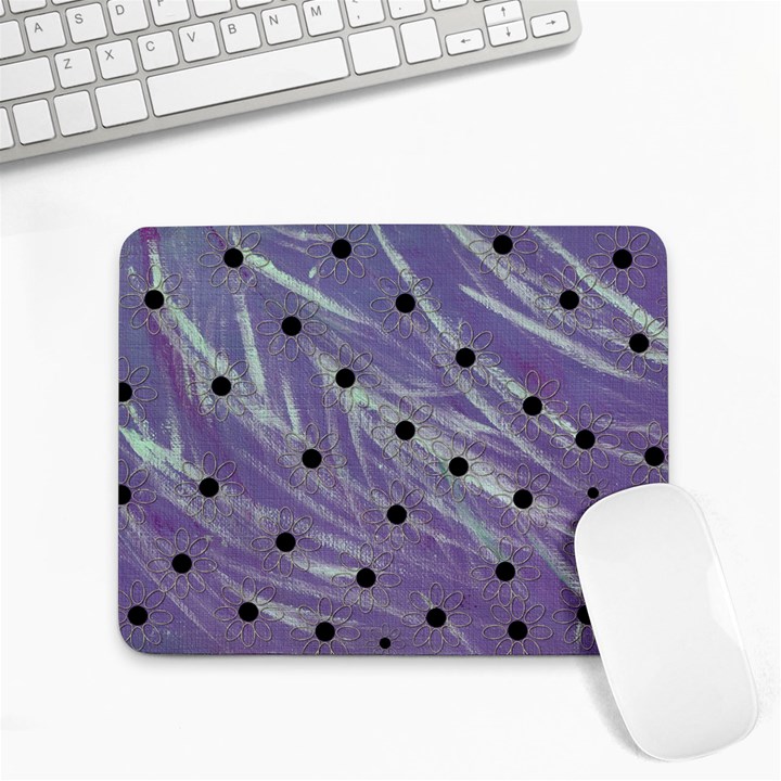 Hand Painted Branches With Collage Wood Bloom In Peace Small Mousepad