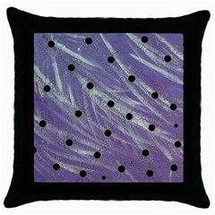 Hand Painted Branches With Collage Wood Bloom In Peace Throw Pillow Case (Black)