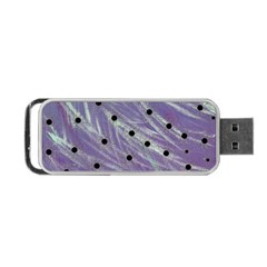 Hand Painted Branches With Collage Wood Bloom In Peace Portable USB Flash (One Side)