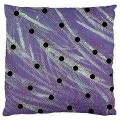 Hand Painted Branches With Collage Wood Bloom In Peace Large Premium Plush Fleece Cushion Case (One Side)