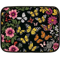 Flowers Butterfly Blooms Flowering Spring Fleece Blanket (mini) by Simbadda