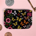 Flowers Butterfly Blooms Flowering Spring Mini Coin Purse Front