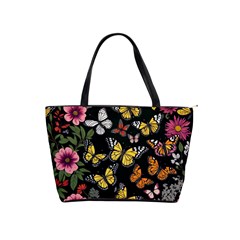 Flowers Butterfly Blooms Flowering Spring Classic Shoulder Handbag by Simbadda