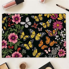 Flowers Butterfly Blooms Flowering Spring Cosmetic Bag (xxl) by Simbadda