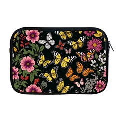 Flowers Butterfly Blooms Flowering Spring Apple Macbook Pro 17  Zipper Case by Simbadda