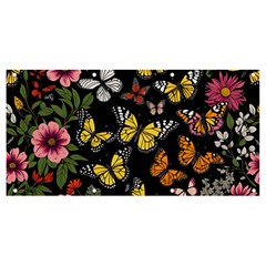 Flowers Butterfly Blooms Flowering Spring Banner And Sign 8  X 4  by Simbadda