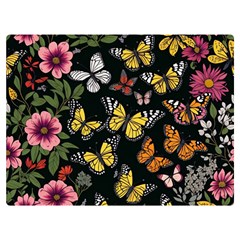 Flowers Butterfly Blooms Flowering Spring Premium Plush Fleece Blanket (extra Small) by Simbadda