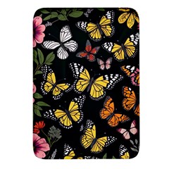 Flowers Butterfly Blooms Flowering Spring Rectangular Glass Fridge Magnet (4 Pack) by Simbadda