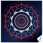 Mandala Orange Navy Canvas 16  x 16  15.2 x15.41  Canvas - 1