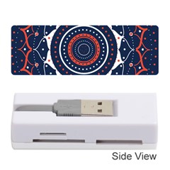 Mandala Orange Navy Memory Card Reader (stick) by Simbadda