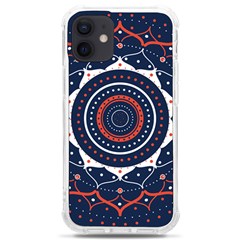 Mandala Orange Navy Iphone 12 Mini Tpu Uv Print Case	 by Simbadda