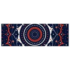 Mandala Orange Navy Banner And Sign 9  X 3  by Simbadda