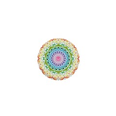 Mandala Pattern Rainbow Pride 1  Mini Magnets by Simbadda