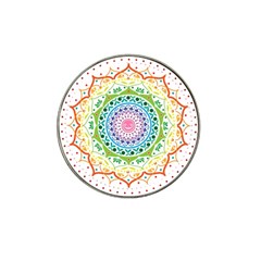 Mandala Pattern Rainbow Pride Hat Clip Ball Marker by Simbadda