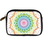 Mandala Pattern Rainbow Pride Digital Camera Leather Case Front