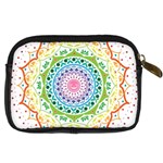 Mandala Pattern Rainbow Pride Digital Camera Leather Case Back