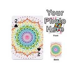 Mandala Pattern Rainbow Pride Playing Cards 54 Designs (mini) by Simbadda