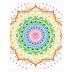 Mandala Pattern Rainbow Pride Back Support Cushion by Simbadda