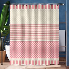 Background Pink Beige Decorative Texture Craft Shower Curtain 60  X 72  (medium)  by Simbadda