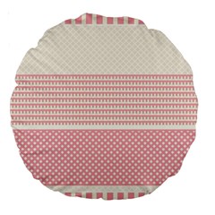 Background Pink Beige Decorative Texture Craft Large 18  Premium Round Cushions by Simbadda