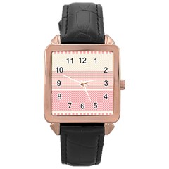 Background Pink Beige Decorative Texture Craft Rose Gold Leather Watch  by Simbadda