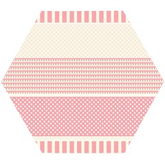 Background Pink Beige Decorative Texture Craft Wooden Puzzle Hexagon by Simbadda