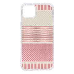 Background Pink Beige Decorative Texture Craft Iphone 14 Plus Tpu Uv Print Case by Simbadda