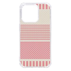 Background Pink Beige Decorative Texture Craft Iphone 14 Pro Tpu Uv Print Case by Simbadda