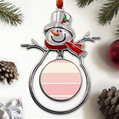 Background Pink Beige Decorative Texture Craft Metal Snowman Ornament