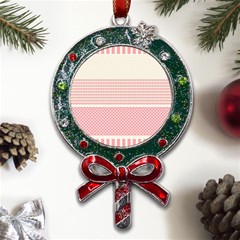 Background Pink Beige Decorative Texture Craft Metal X mas Lollipop With Crystal Ornament by Simbadda