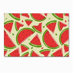 Cute Watermelon Seamless Pattern Postcard 4 x 6  (pkg Of 10) by Simbadda