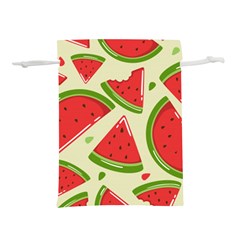 Cute Watermelon Seamless Pattern Lightweight Drawstring Pouch (l) by Simbadda