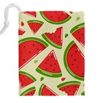 Cute Watermelon Seamless Pattern Drawstring Pouch (4XL) Back