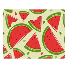 Cute Watermelon Seamless Pattern Premium Plush Fleece Blanket (large) by Simbadda