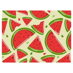 Cute Watermelon Seamless Pattern Premium Plush Fleece Blanket (extra Small) by Simbadda