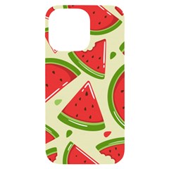 Cute Watermelon Seamless Pattern Iphone 14 Pro Max Black Uv Print Case by Simbadda