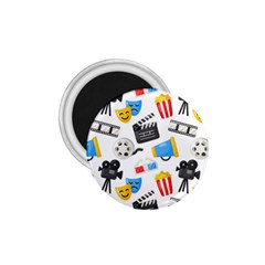 Cinema Icons Pattern Seamless Signs Symbols Collection Icon 1 75  Magnets by Simbadda