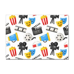 Cinema Icons Pattern Seamless Signs Symbols Collection Icon Sticker A4 (10 Pack) by Simbadda