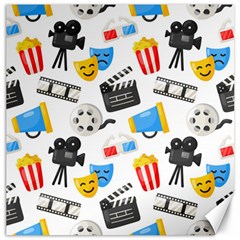 Cinema Icons Pattern Seamless Signs Symbols Collection Icon Canvas 12  X 12  by Simbadda