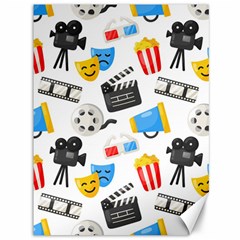 Cinema Icons Pattern Seamless Signs Symbols Collection Icon Canvas 36  X 48 