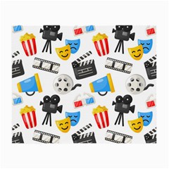 Cinema Icons Pattern Seamless Signs Symbols Collection Icon Small Glasses Cloth (2 Sides) by Simbadda