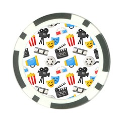 Cinema Icons Pattern Seamless Signs Symbols Collection Icon Poker Chip Card Guard by Simbadda