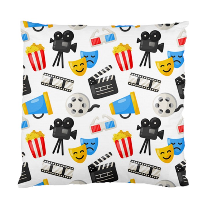 Cinema Icons Pattern Seamless Signs Symbols Collection Icon Standard Cushion Case (Two Sides)