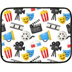 Cinema Icons Pattern Seamless Signs Symbols Collection Icon Two Sides Fleece Blanket (Mini) 35 x27  Blanket Front