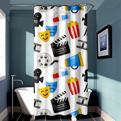 Cinema Icons Pattern Seamless Signs Symbols Collection Icon Shower Curtain 36  X 72  (stall)  by Simbadda