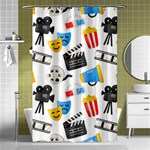 Cinema Icons Pattern Seamless Signs Symbols Collection Icon Shower Curtain 48  x 72  (Small)  Curtain(48  X 72 )