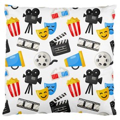 Cinema Icons Pattern Seamless Signs Symbols Collection Icon Large Cushion Case (two Sides) by Simbadda