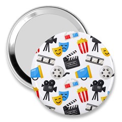 Cinema Icons Pattern Seamless Signs Symbols Collection Icon 3  Handbag Mirrors by Simbadda